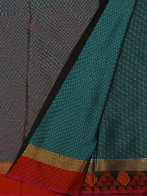 

Pothys Green Woven Design Jute Silk Saree