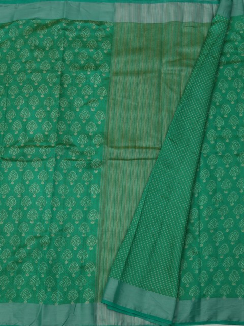 

Pothys Green Printed Jute Silk Saree