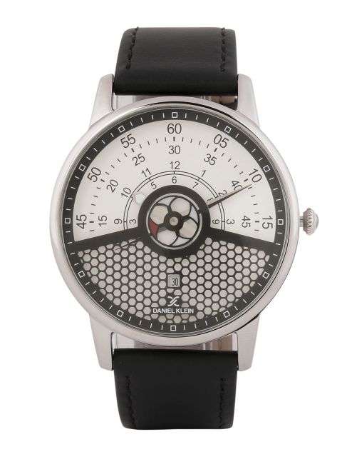 

Daniel Klein Men Silver-Toned & Black Analogue Watch