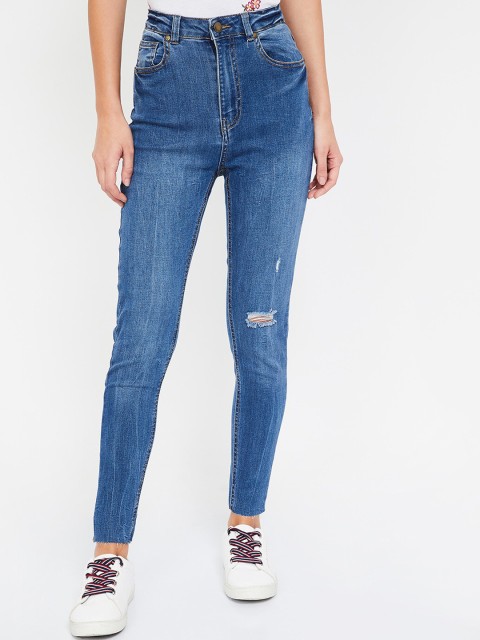 

Fame Forever by Lifestyle Women Blue Slim Fit Mid-Rise Low Distress Jeans
