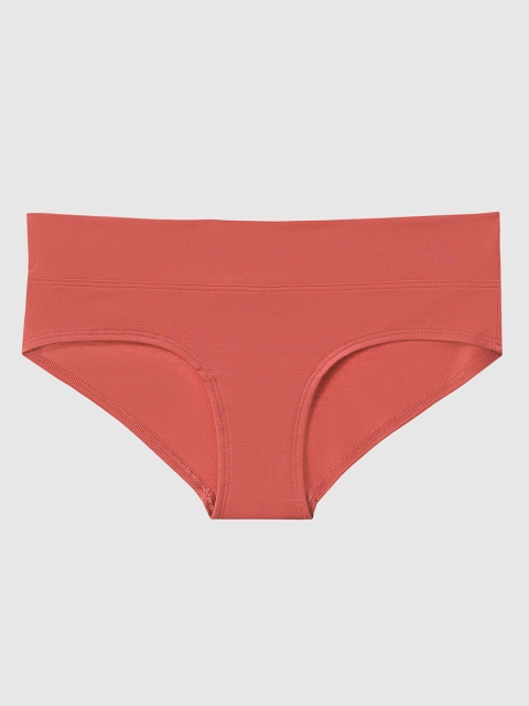 

La Senza Women Peach-Coloured Solid Ultrasoft Knitted Hipster Briefs 11125481-3RC7