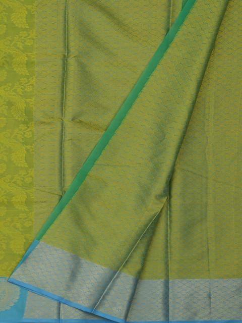

Pothys Green Woven Design Jute Silk Saree