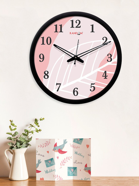 

RANDOM Pink Round Printed Analogue Wall Clock (30.48 cm x 30.48 cm)