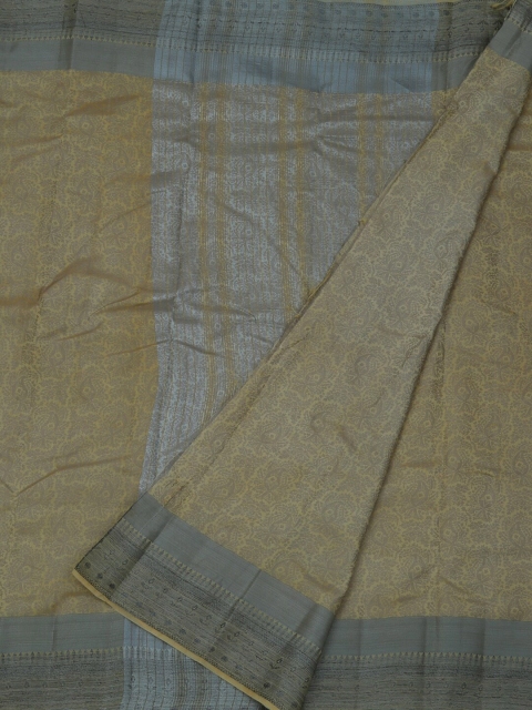 

Pothys Cream-Coloured & Grey Jute Silk Printed Saree