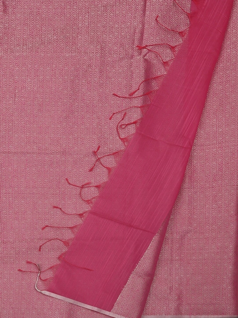 

Pothys Pink Woven Design Cotton Blend Saree