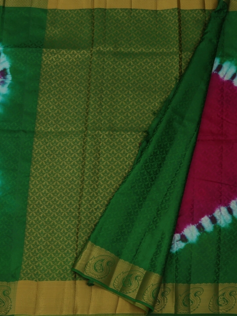 

Pothys Green & Gold-Coloured Jute Silk Dyed Saree