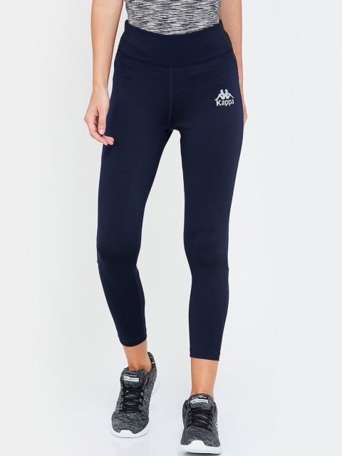 

Kappa Women Navy Solid Cropped Tights, Navy blue