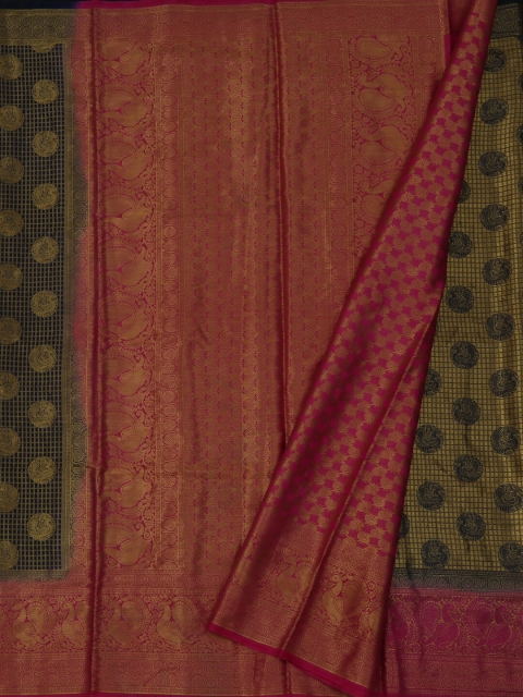 

Pothys Navy Blue Woven Design Jute Silk Saree