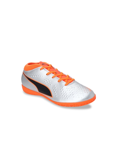 

Puma Kids Silver-Toned ONE 4 Syn IT Jr Football Shoes