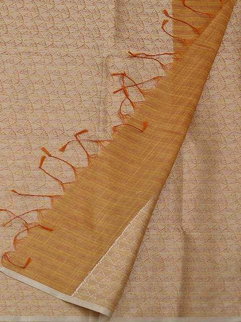 

Pothys Beige Printed Cotton Blend Saree
