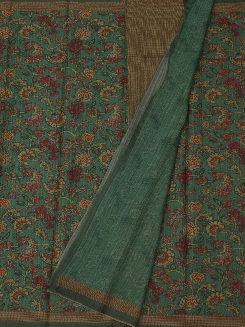 

Pothys Sea Green Woven Design Jute Silk Saree
