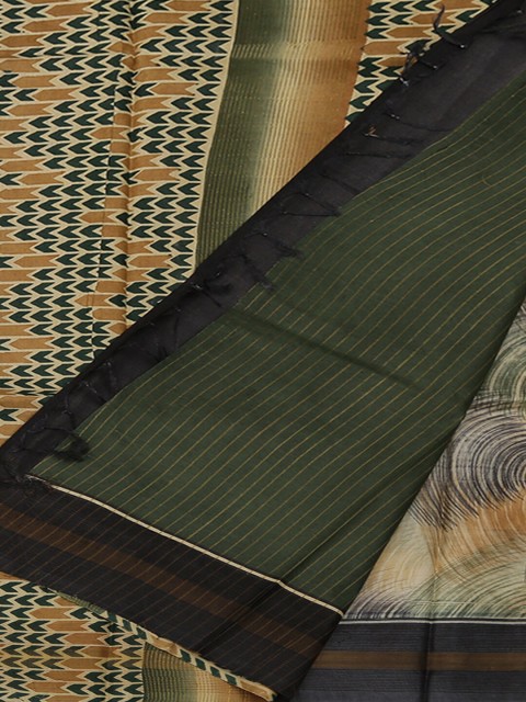 

Pothys Cream-Coloured Striped Saree