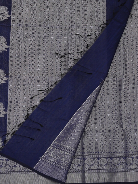 

Pothys Blue Woven Design Cotton Blend Saree