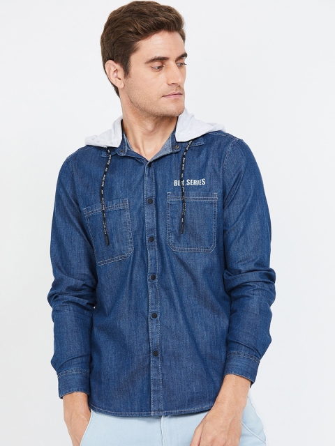 

Bossini Men Blue Manhattan Regular Fit Solid Casual Shirt