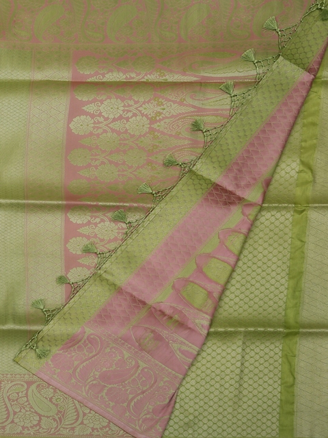 

Pothys Green & Pink Art Silk Woven Design Saree