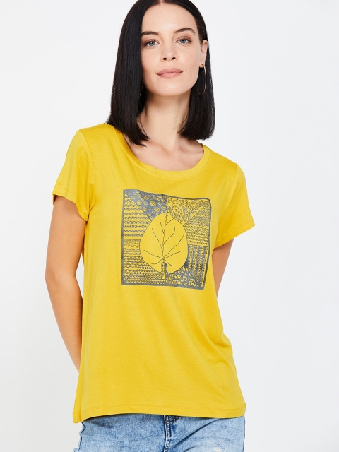 

Fame Forever by Lifestyle Women Mustard Printed Top