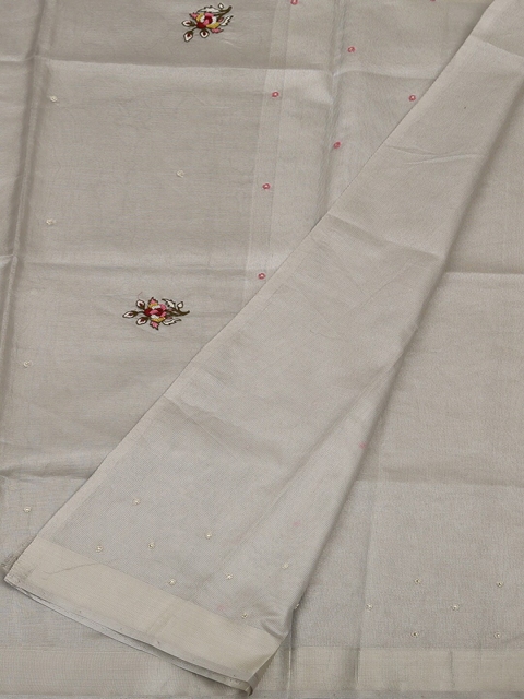 

Pothys Grey Woven Design Art Silk Saree