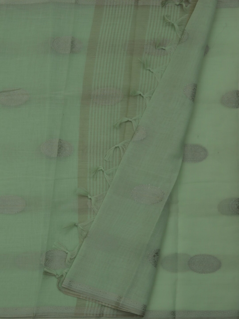 

Pothys Green Printed Linen Blend Saree