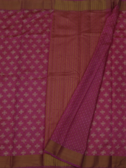 

Pothys Pink Printed Jute Silk Saree