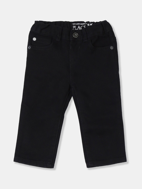 

The Childrens Place Boys Black Regular Fit Mid-Rise Clean Look Jeans