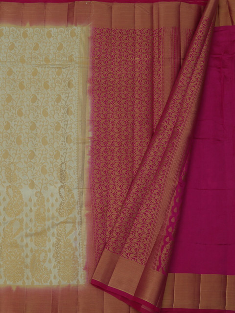 

Pothys Cream-Coloured Woven Design Jute Silk Saree