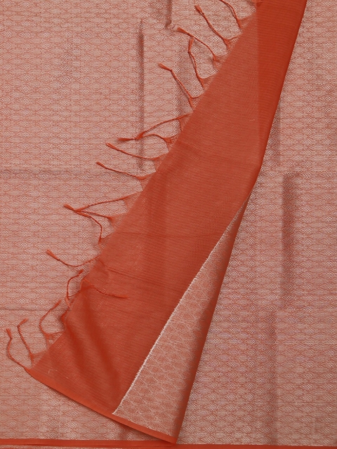 

Pothys Peach-Coloured Woven Design Supernet Saree