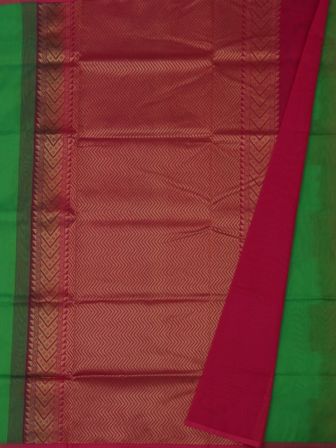 

Pothys Green & Pink Silk Cotton Woven Design Saree