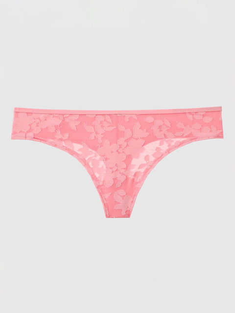 

La Senza Women Pink Solid Lace Remix Thongs 11125660-3XHR