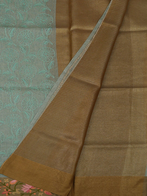 

Pothys Blue & Gold-Coloured Art Silk Embroidered Saree