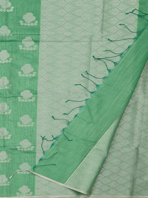 

Pothys Green Woven Design Cotton Blend Saree