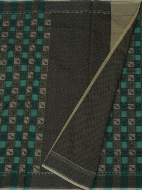 

Pothys Green & Grey Manipuri Cotton Woven Design Saree