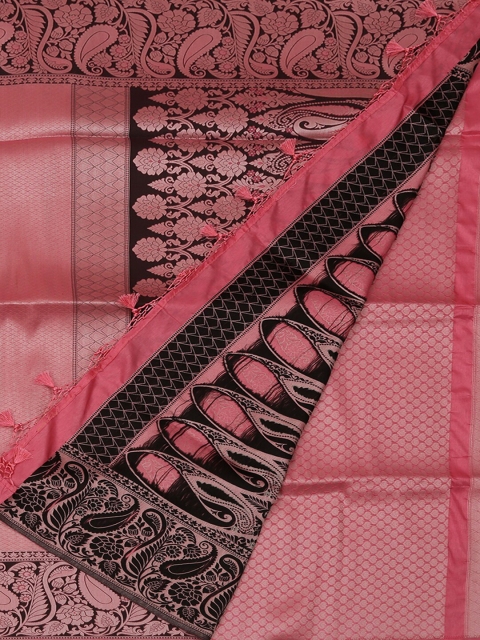 

Pothys Pink & Black Art Silk Woven Design Saree