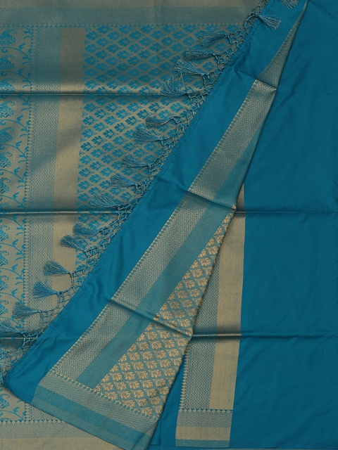

Pothys Teal Blue Woven Design Art Silk Saree