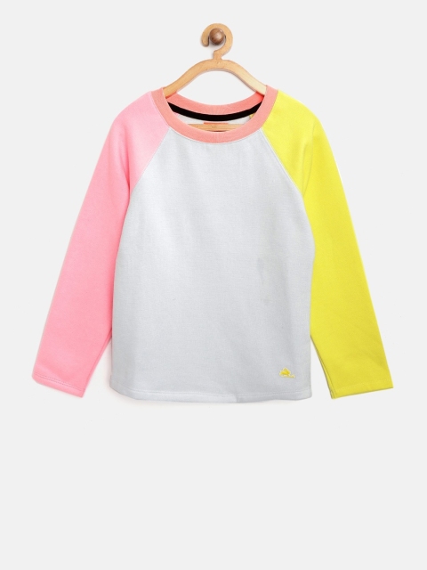 

Cherry Crumble Kids Grey & Pink Colourblocked Sweatshirt