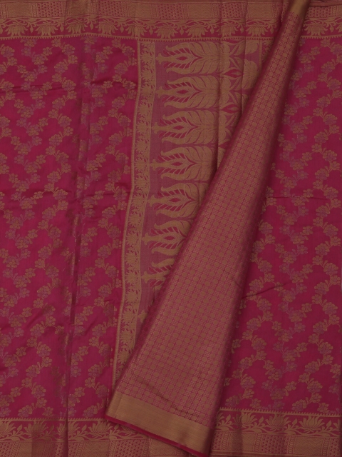 

Pothys Pink Printed Jute Silk Saree