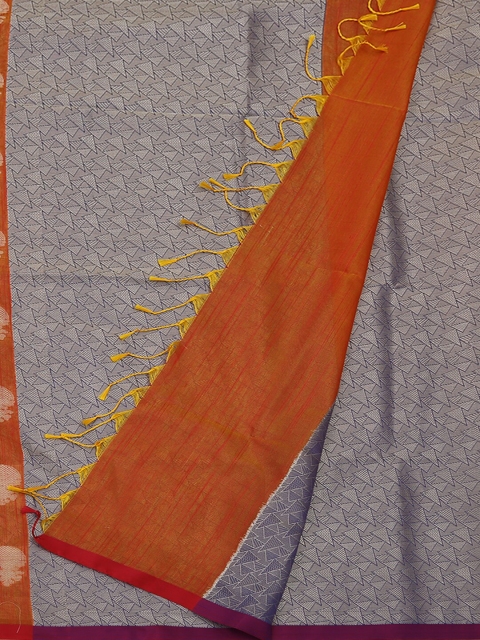 

Pothys Orange Woven Design Cotton Blend Saree