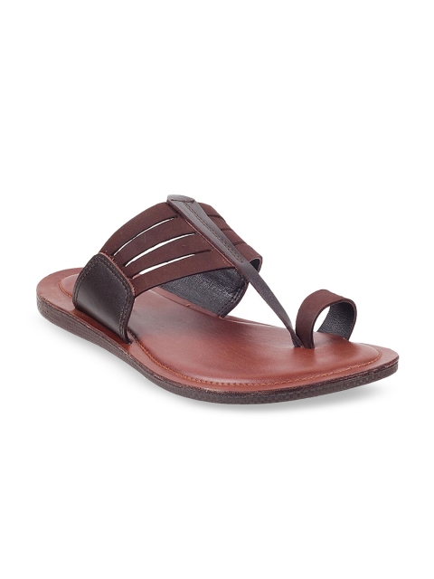 

Metro Men Brown Comfort Leather Sandals