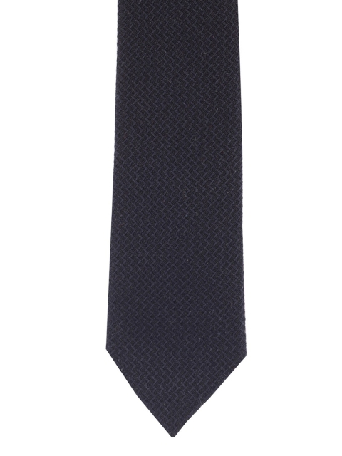 

The Tie Hub Navy Blue Woven Design Skinny Tie