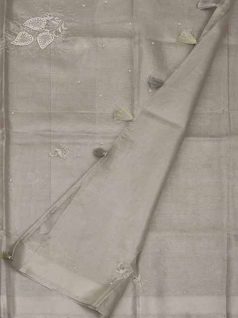 

Pothys Silver-Toned Woven Design Art Silk Saree
