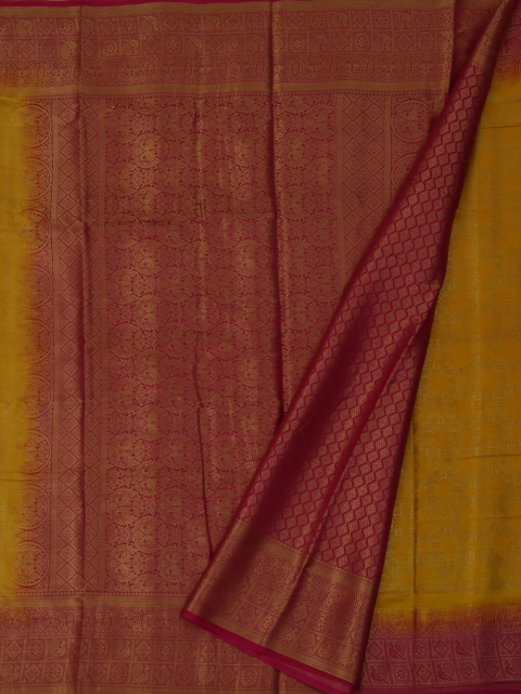 

Pothys Yellow & Pink Jute Silk Woven Design Saree