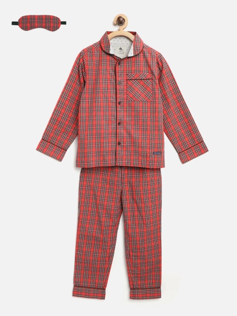 

Cherry Crumble Kids Red & Blue Checked Night Suit