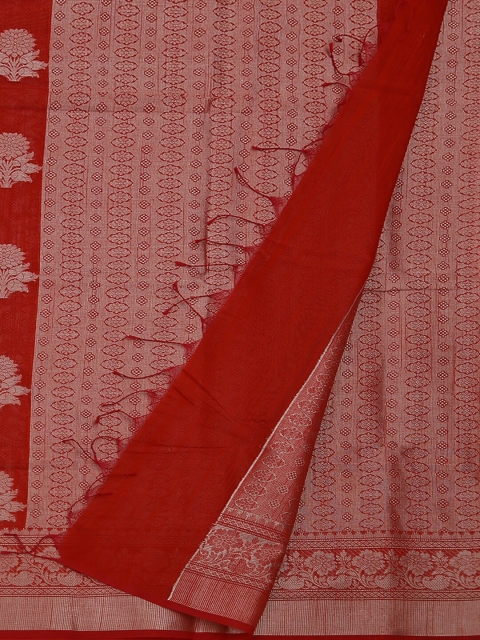 

Pothys Red Woven Design Cotton Blend Saree