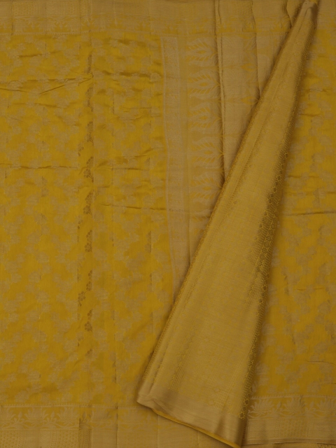 

Pothys Yellow Printed Jute Silk Saree
