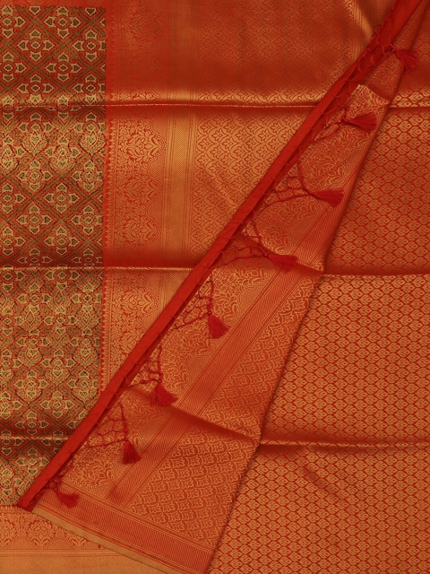 

Pothys Red & Gold-Coloured Art Silk Woven Design Saree