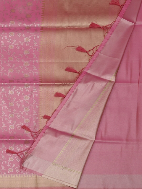 

Pothys Pink Printed Art Silk Saree