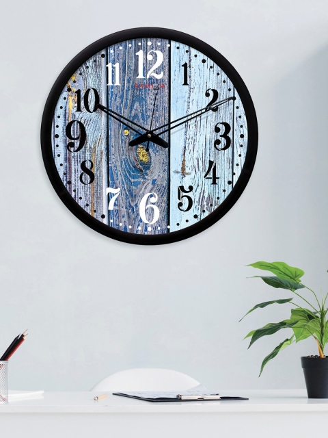 

RANDOM Blue & Black Round Printed Analogue Wall Clock