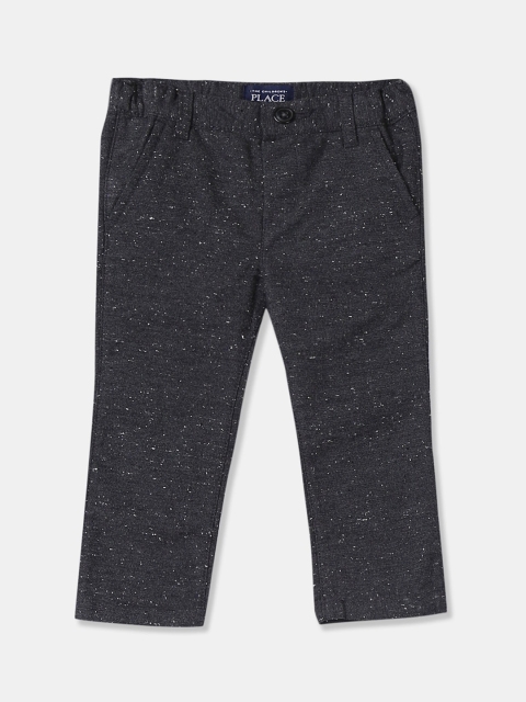 

The Childrens Place Boys Charcoal Black Speckled Regular Trousers