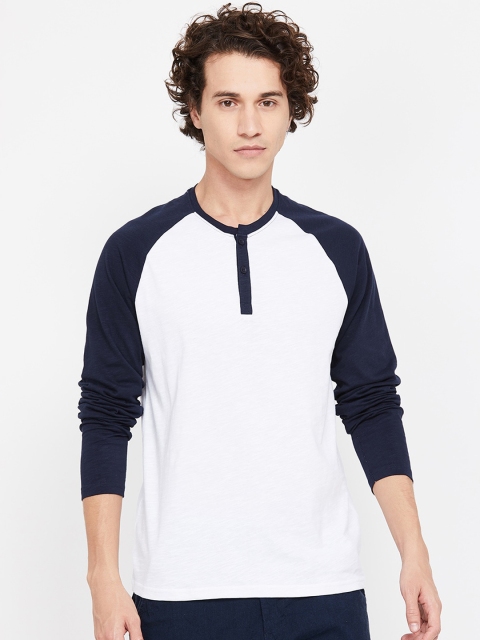

Fame Forever by Lifestyle Men White Solid Henley Neck T-shirt