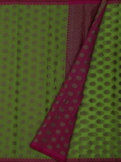 

Pothys Green & Pink Cotton Blend Woven Design Saree