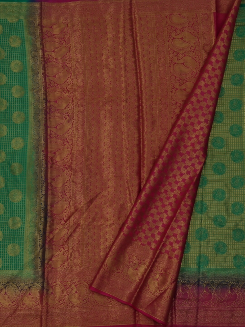 

Pothys Green Woven Design Jute Silk Saree